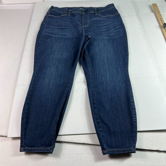 Judy Blue Jeans Women's Plus 38x26* Skinny Pull On High Rise Blue Denim Tag 20W - Picture 1 of 16